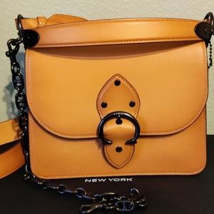 Coach Leather Beat Shoulder crossbody bag in natural